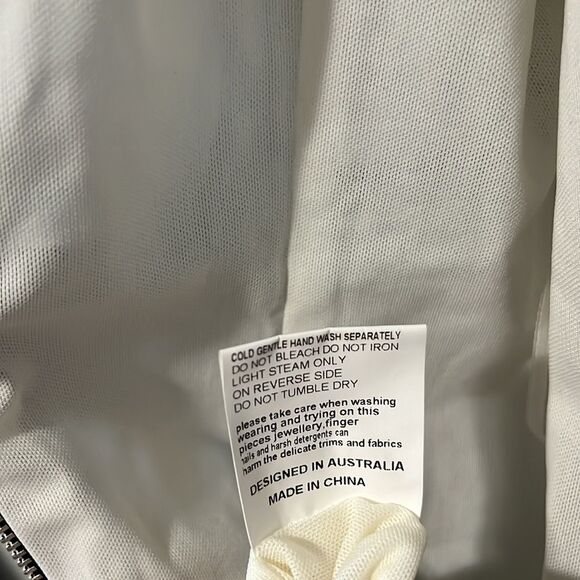 ELLIATT Ivory Coast Lace Sheath Midi Dress White & Black Floral, Size S - Picture 13 of 14